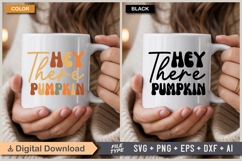 Hey There Pumpkin SVG File | Fall Retro SVG Product Image 4