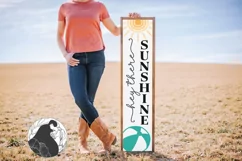 Hey There Sunshine Porch Sign SVG Cut File, Beachy SVG Product Image 1