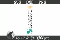 Hey There Sunshine Porch Sign SVG Cut File, Beachy SVG Product Image 2