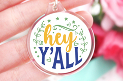 hey y&#039;all SVG, Keychain SVG Product Image 1