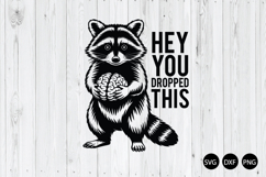 Hey You Dropped This SVG, Funny Raccoon SVG, Funny Sarcastic Product Image 1