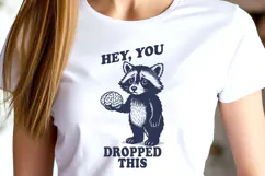 Funny Raccoon SVG | Hey You Dropped This Brain PNG Design Product Image 3