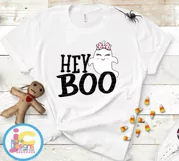 Hey Boo Cute Girl Ghost Halloween Trick or Treat Svg Product Image 2