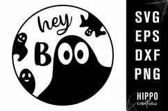 Hey Boo Sign SVG Design