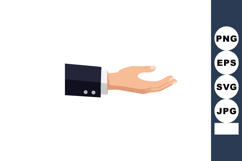 Businessman hand extended palm up gesture for offering or re Product Image 1