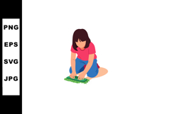 Child playing on floor with green toy building blocks in cas Product Image 1