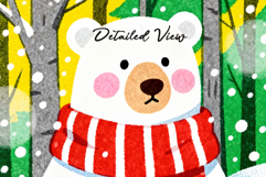 Adorable Christmas Printable JPG Files For Cards, Wall Art Product Image 2