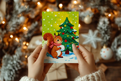 Adorable Christmas Printable JPG Files For Cards, Wall Art Product Image 3