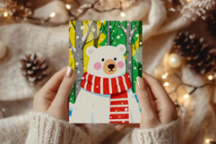 Adorable Christmas Printable JPG Files For Cards, Wall Art Product Image 6