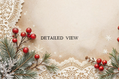 Christmas Holly JPG Backgrounds or Digital Paper Set Product Image 2
