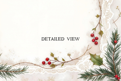 Christmas Holly JPG Backgrounds or Digital Paper Set Product Image 3