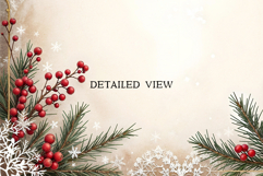Christmas Holly JPG Backgrounds or Digital Paper Set Product Image 4