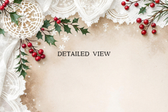 Christmas Holly JPG Backgrounds or Digital Paper Set Product Image 5