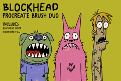 Blockhead Duo Procreate Brushes Product Image 1