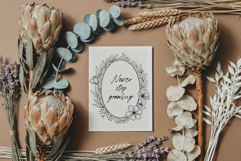 Boho Cards JPG Mockup Set, Wedding, Baby, Greeting Cards Product Image 3