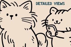 Cute Cats SVG PNG Digital Crafting Set Product Image 6