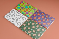 Cats With Glasses Seamless Pattern Brush for Procreate Product Image 5