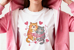 Valentine's Day Tangled Critters PNG Sublimation or clipart Product Image 4