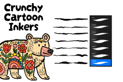 Crunchy Cartoon Inkers Procreate Brush Set Product Image 10