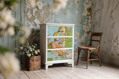 Dresser Drawers Decoupage Paper Or Poster Mockup Product Image 2