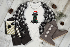 Christmas Dogs With Lights Sublimation PNG Clipart Set Product Image 6