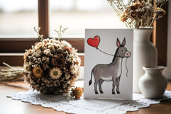 Valentine's Day Donkeys PNG Sublimation or Clipart Set Product Image 3