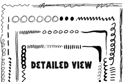 Hand Drawn Doodle Border Png Frames Product Image 2