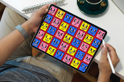 Character Faces Seamless Pattern Brush for Procreate Product Image 2