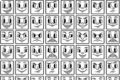 Character Faces Seamless Pattern Brush for Procreate Product Image 4
