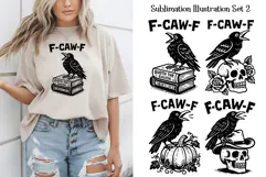 Funny F-CAW-F Crow Sublimation PNG Designs For Sublimation Product Image 1