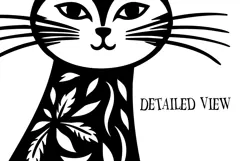 Floral Cats SVG Clipart For Cricut, Sublimation, Paper Craft Product Image 2