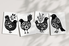 Flower Birds SVG for Cricut, Sublimation, Clipart and more Product Image 2