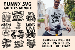 Funny Quotes SVG Bundle | 23 Sarcastic Designs Product Image 1