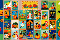 Vintage Halloween Card Illustrations For Poster, Party Decor Product Image 2