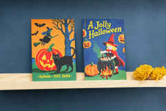 Vintage Halloween Card Illustrations For Poster, Party Decor Product Image 4