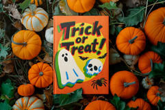 Vintage Halloween Card Illustrations For Poster, Party Decor Product Image 6