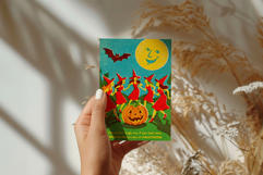 Vintage Halloween Card Illustrations For Poster, Party Decor Product Image 7