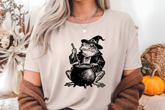 Frog Witch And Cauldron PNG Halloween Sublimation Set Product Image 5
