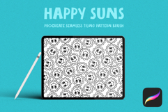 Happy Suns Seamless Pattern Brush for Procreate Product Image 1