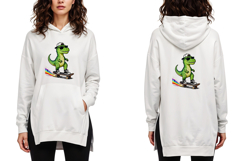 Front And Back White Hoodie Mockup PSD JPG Shirt Product Image 3
