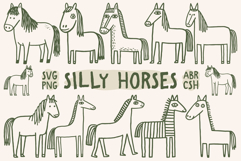 Silly Horses SVG PNG ABR CSH Bundle Product Image 1