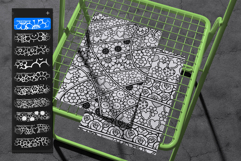 Kawaii Flowers Seamless Procreate Pattern Brush Set Product Image 3