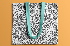 Kawaii Flowers Seamless Procreate Pattern Brush Set Product Image 8