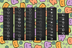 Kawaii Shapes Procreate Brush Set - Coloring Book Style Product Image 2