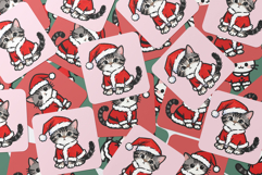 Christmas Santa Claus Kittens Sublimation Illustrations PNG Product Image 8