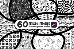 Mixed Motifs - 60 Procreate Seamless Tiling Pattern Brushes Product Image 1