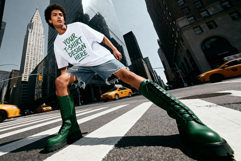 Mens Oversized T-Shirt Urban Mockup - Trendy City Fashion Product Image 1