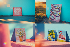 Retro Grain Vintage Styled Poster Mockup Set PSD and JPG Product Image 1