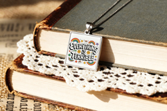 Vintage Jewelry Square Inchie Pendant Necklace Mockup Set Product Image 2