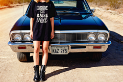 T-Shirt Dress Mockup PSD JPG Impala Hot Rod Muscle Car Theme Product Image 2